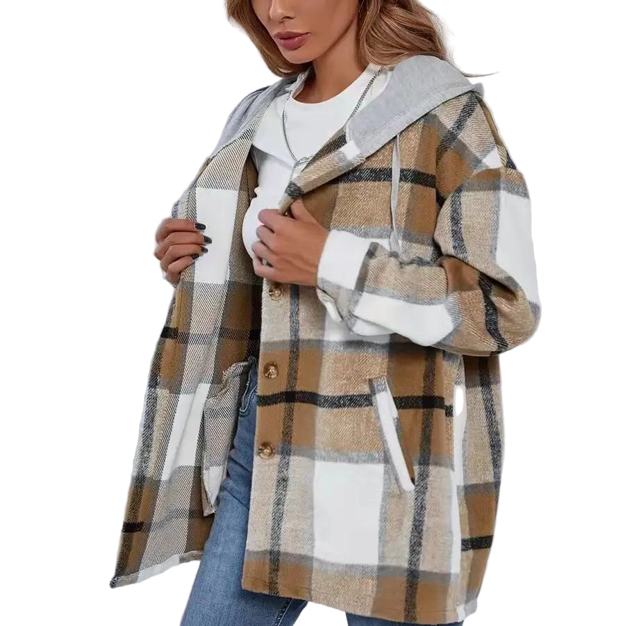 Cozy Plaid Cardigan Coat