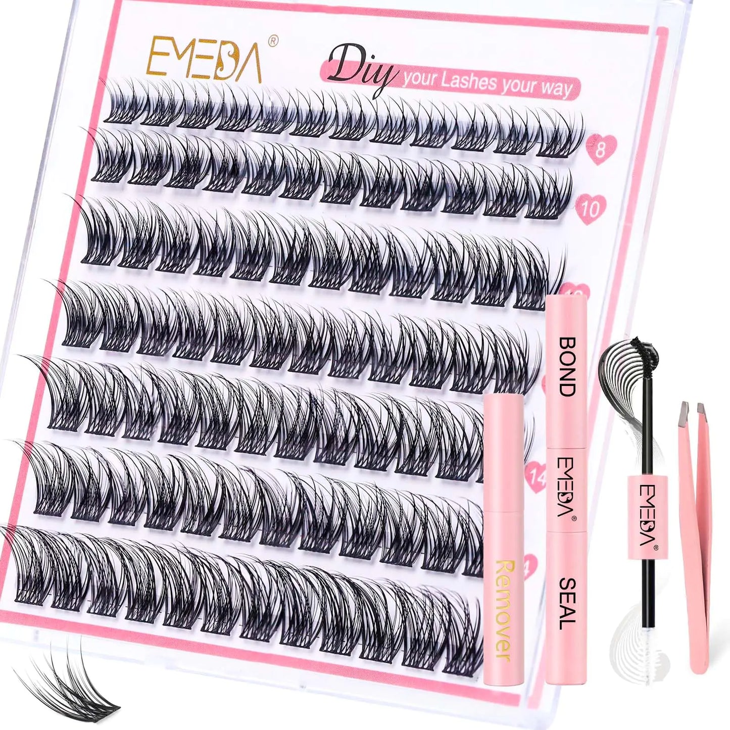 Luxe Naturals C-Curl Cluster Lash Extension Kit (8–16mm)