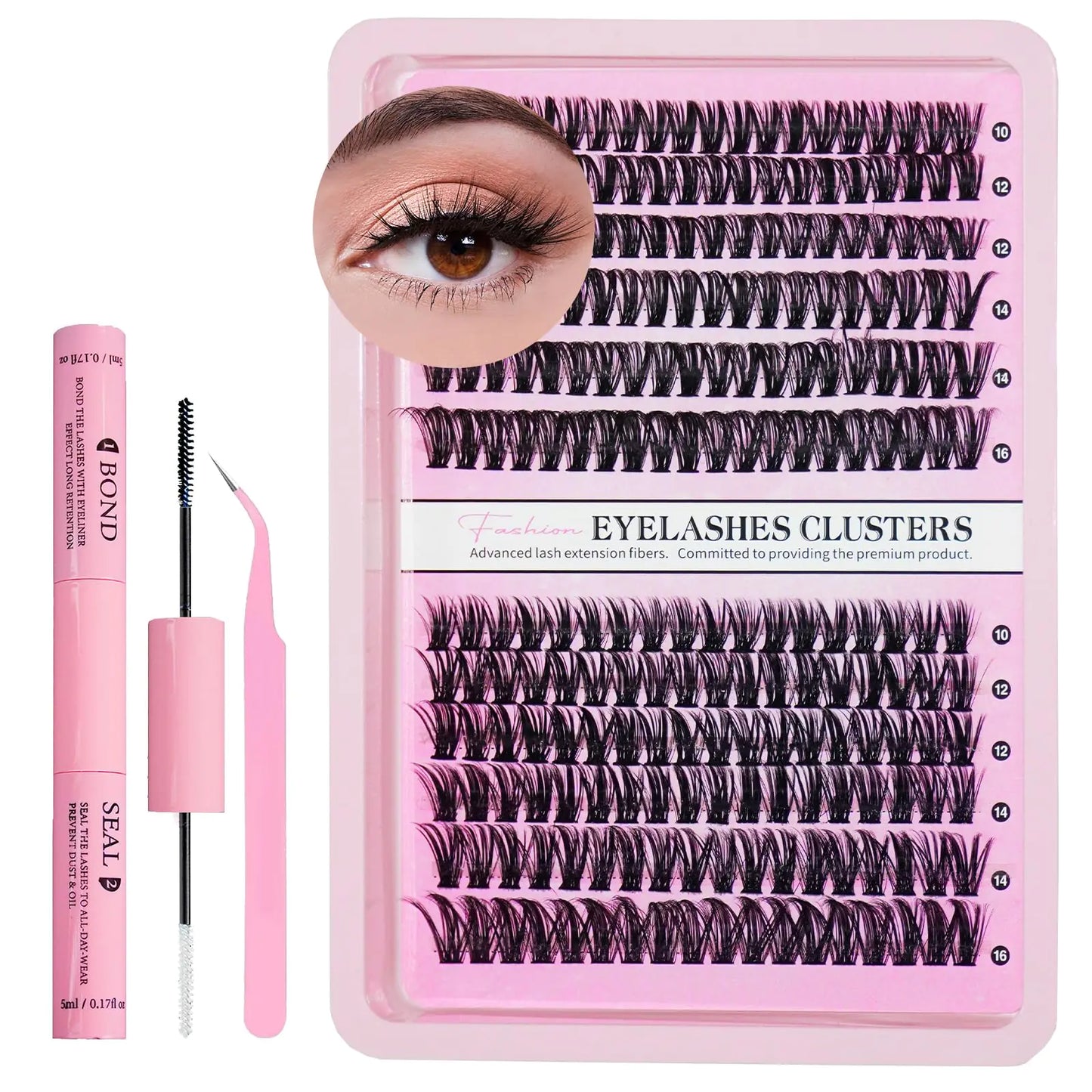 Lash Cluster Kit – 240 pcs 40D & 60D Thin Band Lashes