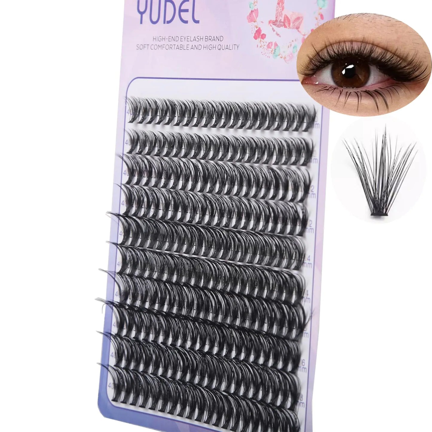 Wispy 40D Lash Cluster Kit– 200 pcs 40D Curl DIY Extensions
