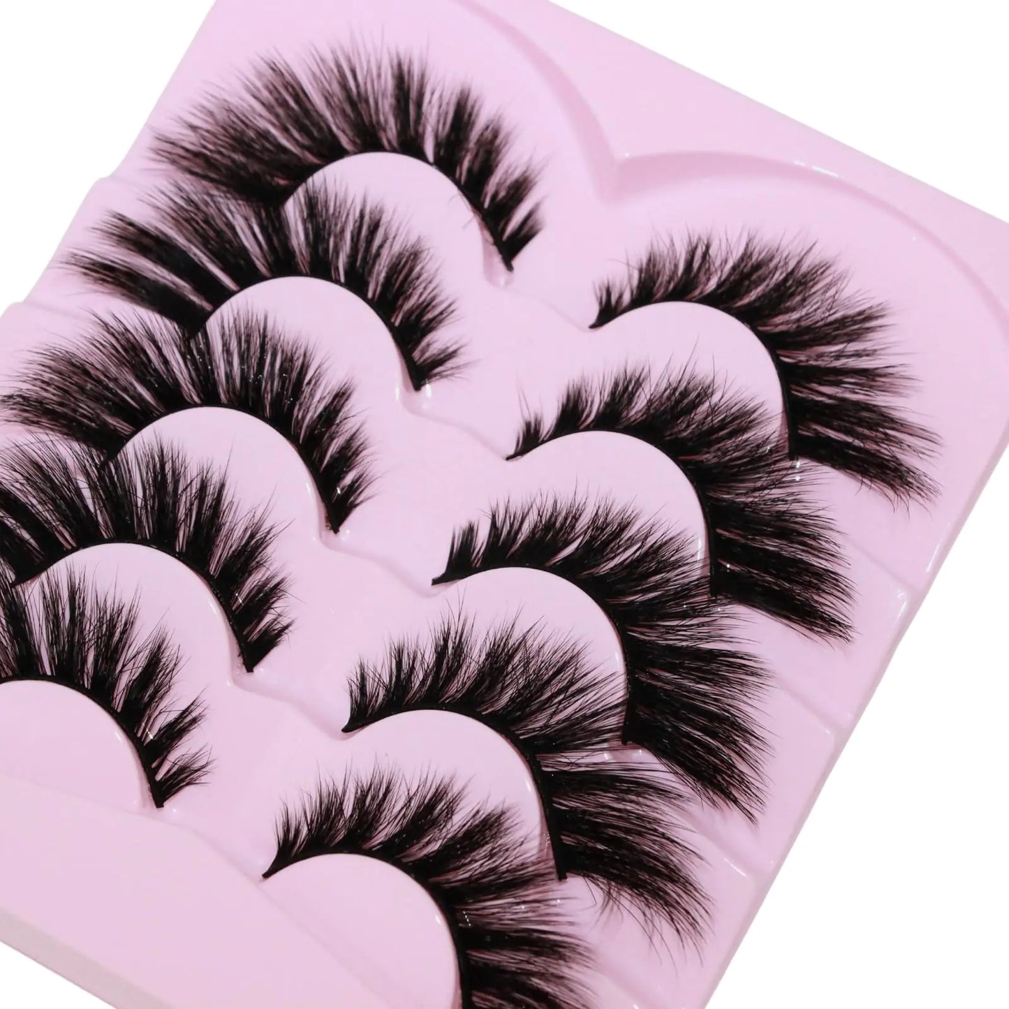 Foxy Flutter Lashes – 5 Pairs Cat-Eye Handmade Style