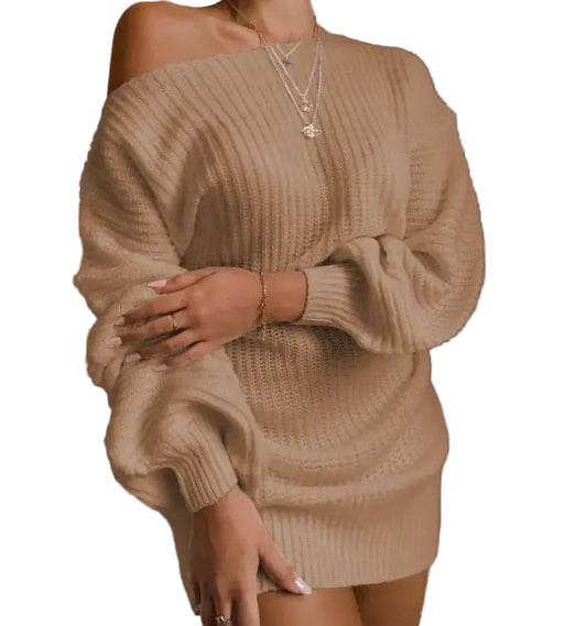 Cozy Off The Shoulder Dress