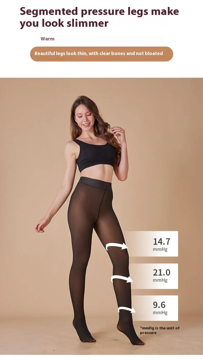 Sheer Fleece Lined Leggings