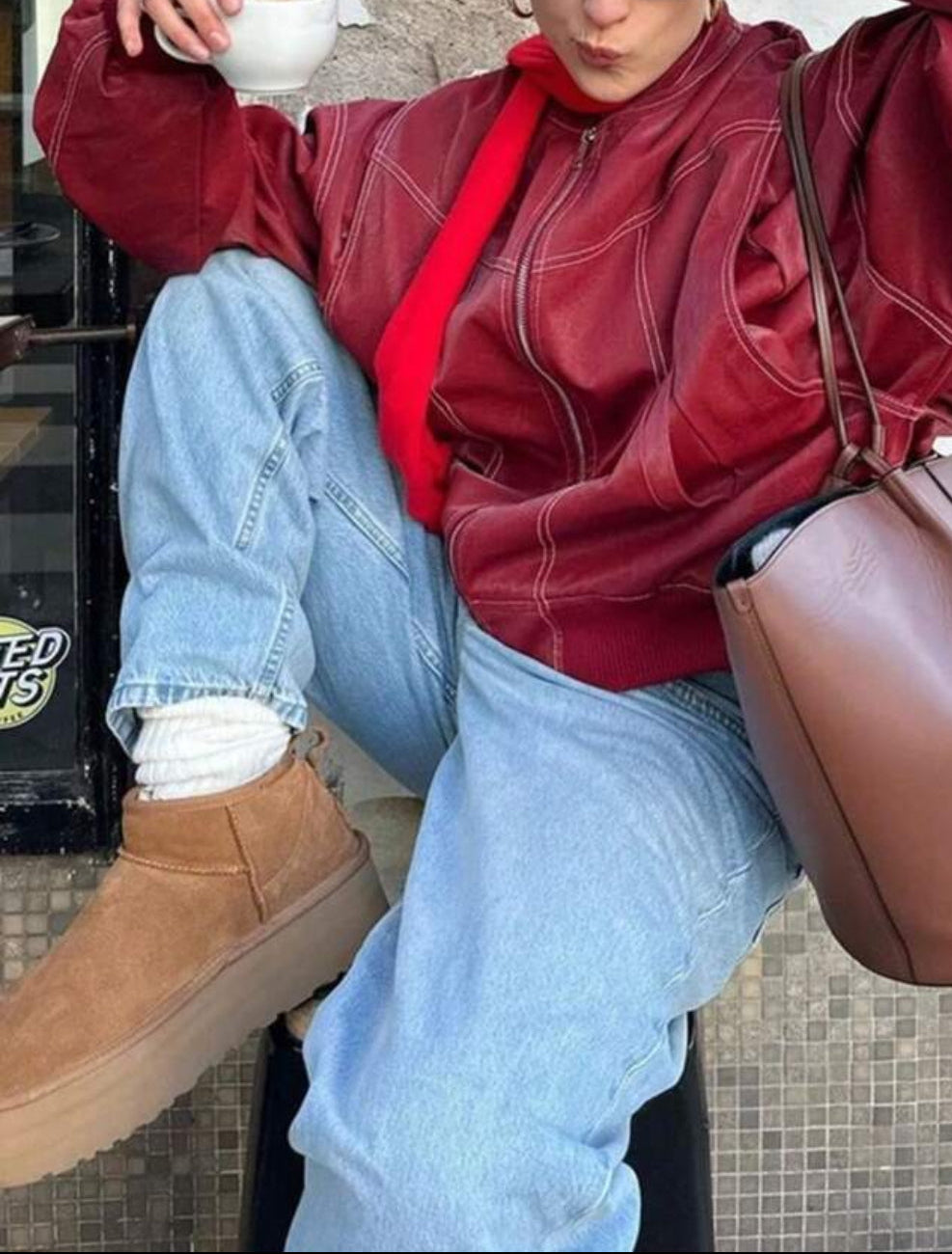 Vintage Chic Leather Jacket