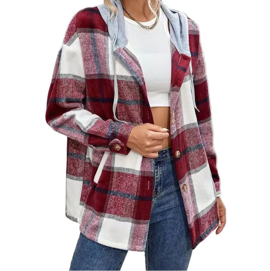 Cozy Plaid Cardigan Coat