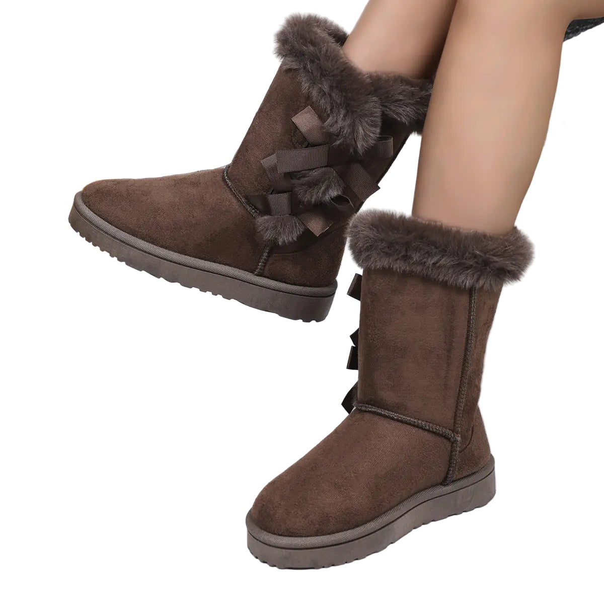 Cozy Bow Ankle Boots