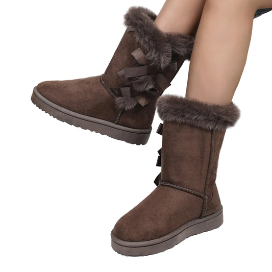 Cozy Bow Ankle Boots