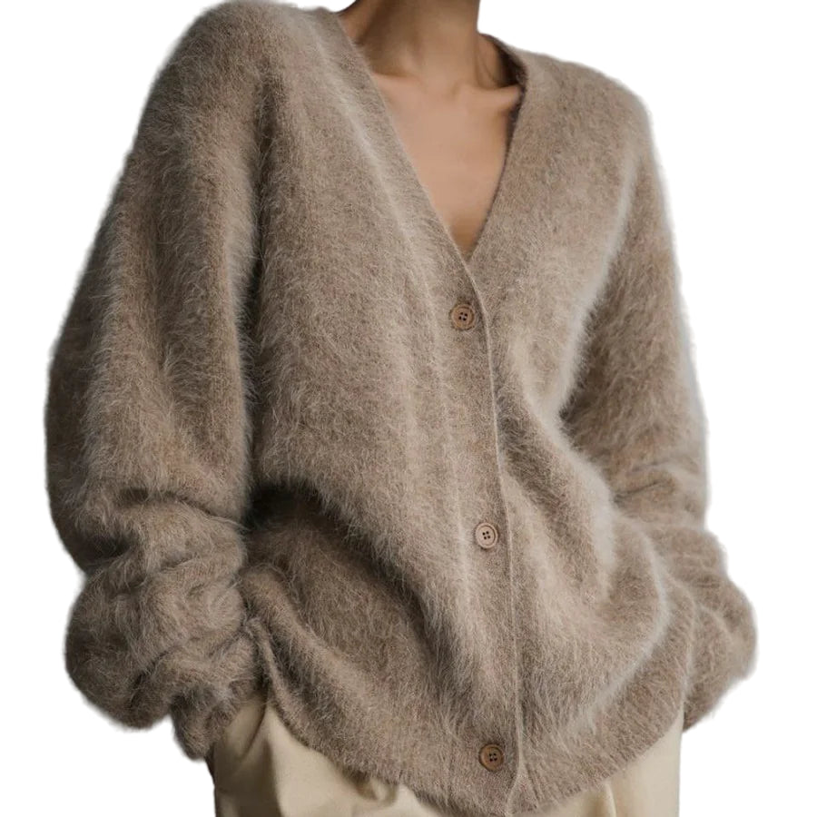 Velour Cashmere Cardigan