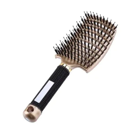 Detangler Hair Brush for Women — Anti-Tangle Nylon Bristle Comb