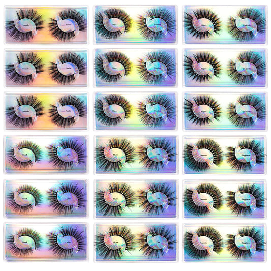 Faux Mink Lashes – 36 Mixed Wispy, Fluffy & Natural Sets