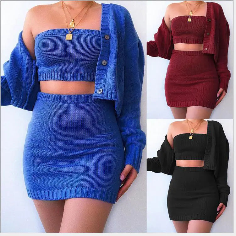 Cozy Knit Three Piece Set